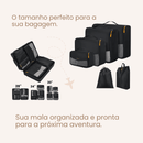 Kit de Organizadores para mala de viagem - 6 peças